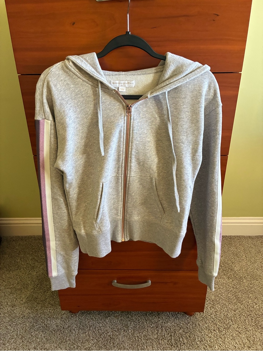 Spiritual Gangster Gray 'HAPPY' Hoodie Womens Small